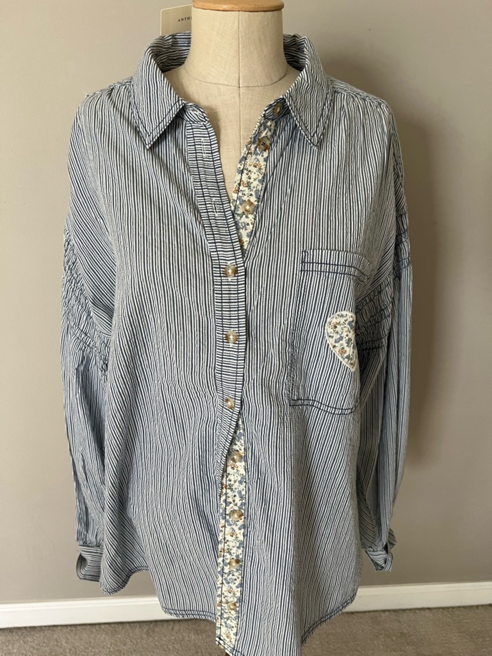 Anthropologie Pilcro mix print button down shirt - Picture 3 of 5
